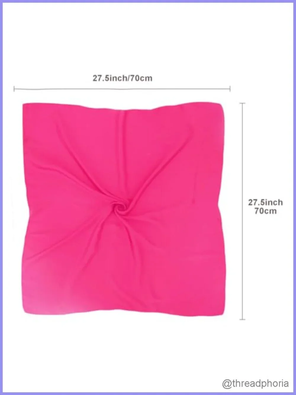 Satin Silk Feeling Square Scarf 27.5in Hair Head Neck Handbag Accessory